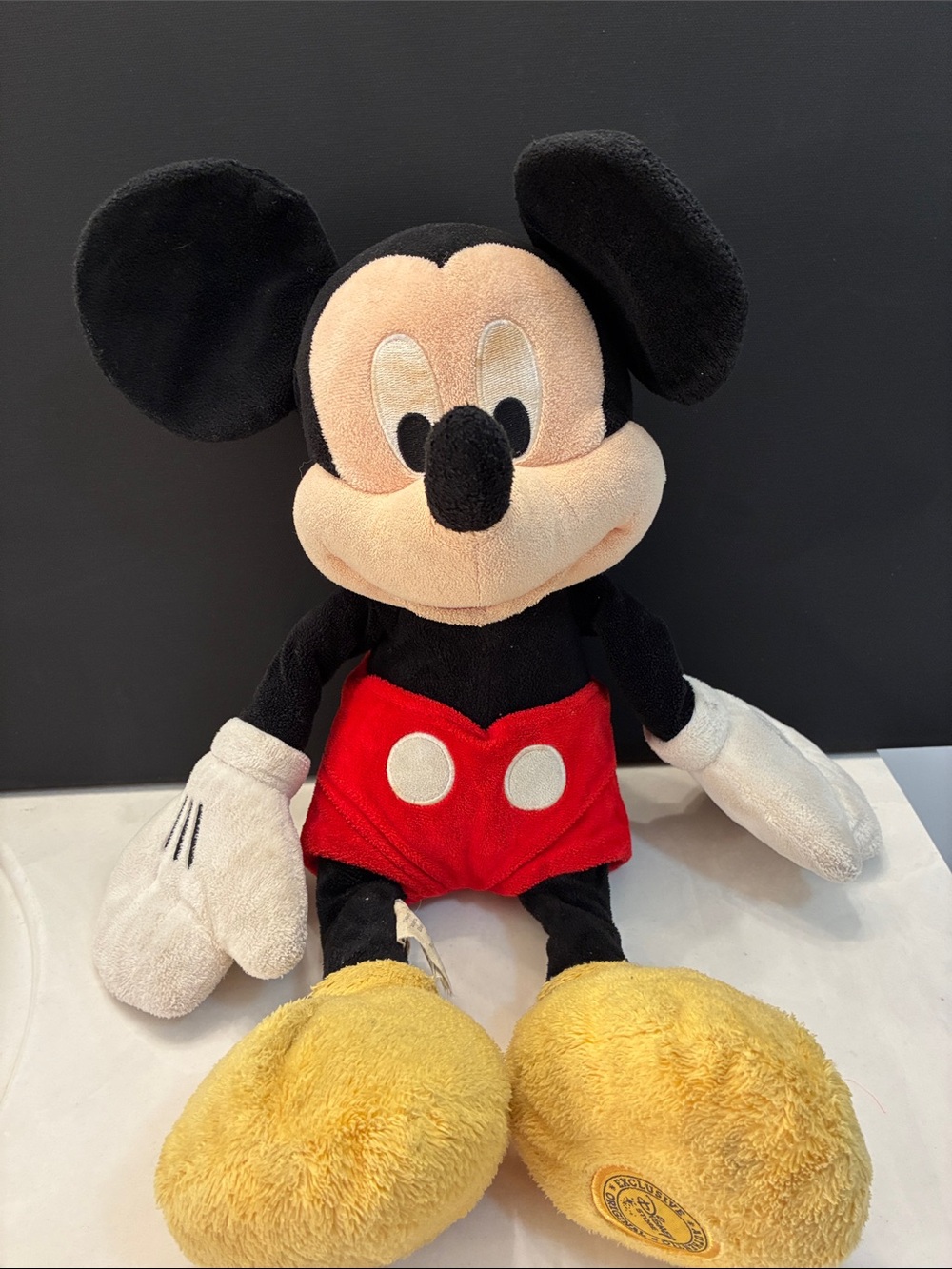 Disney Mickey Mouse Plush - Black, Red, Yellow, White, Cream